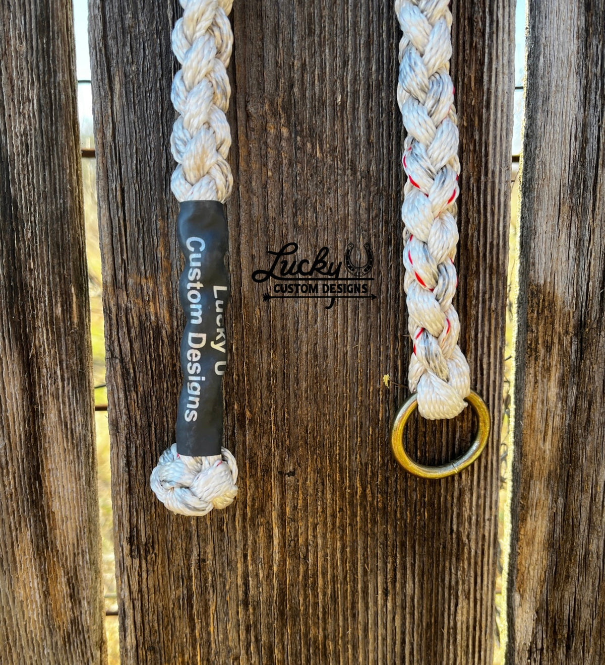 Mule tape tie ropes with 1” ring