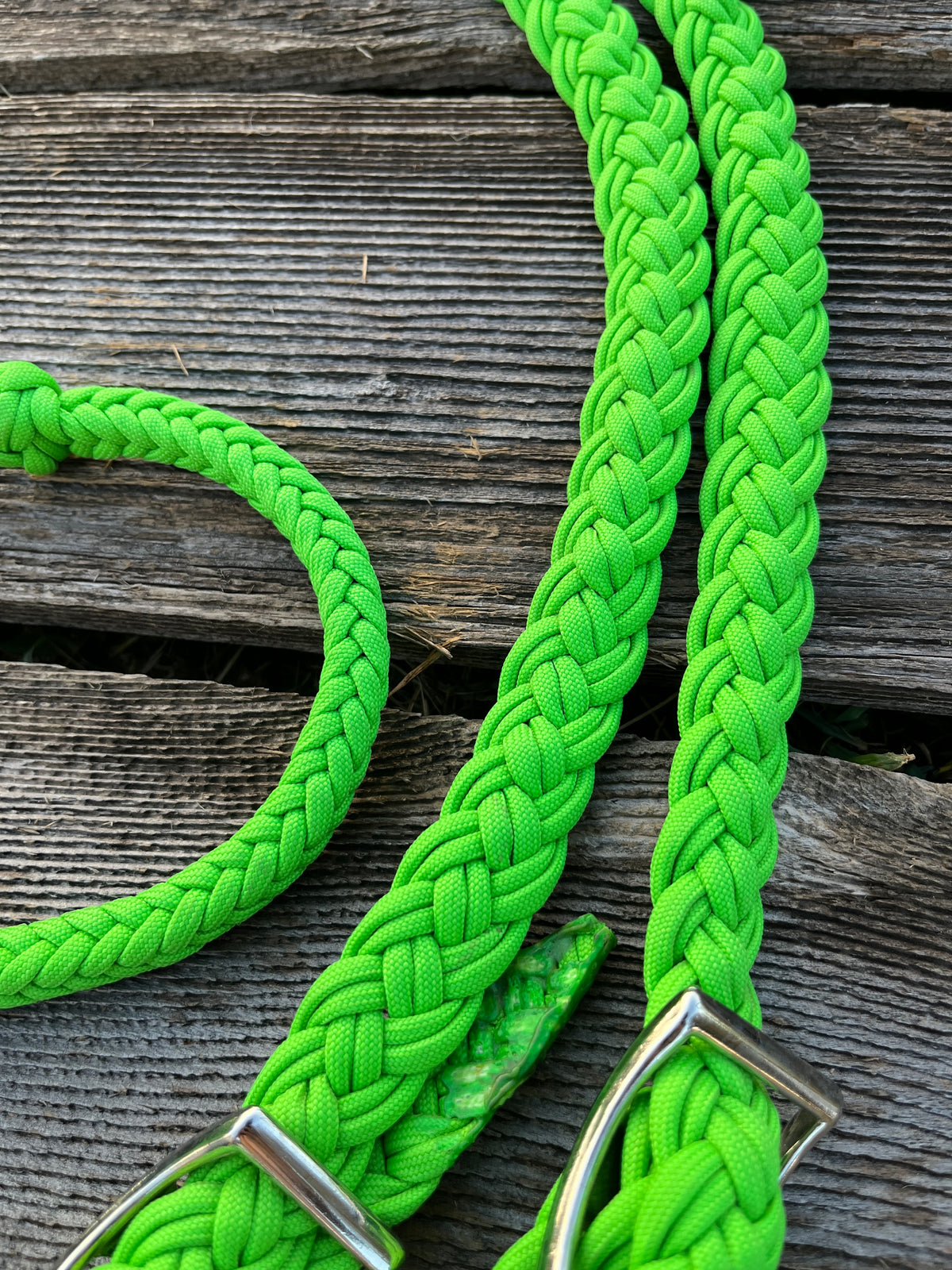 Neon Green Barrel Reins