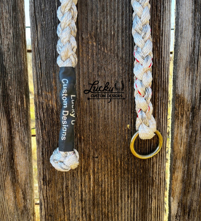 Mule tape tie ropes with 1” ring