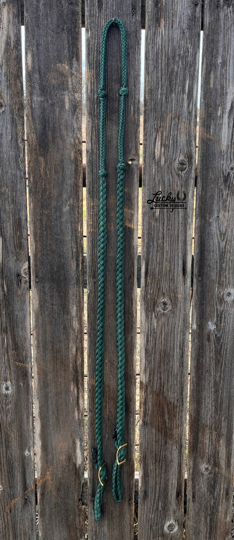 Emerald Green Barrel Reins