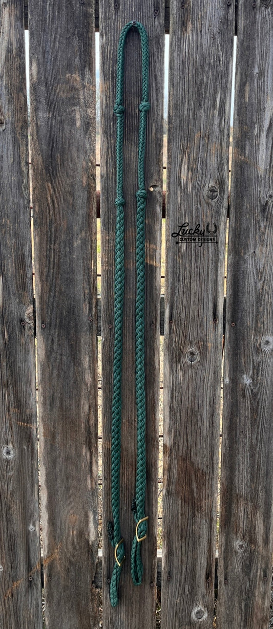 Emerald Green Barrel Reins