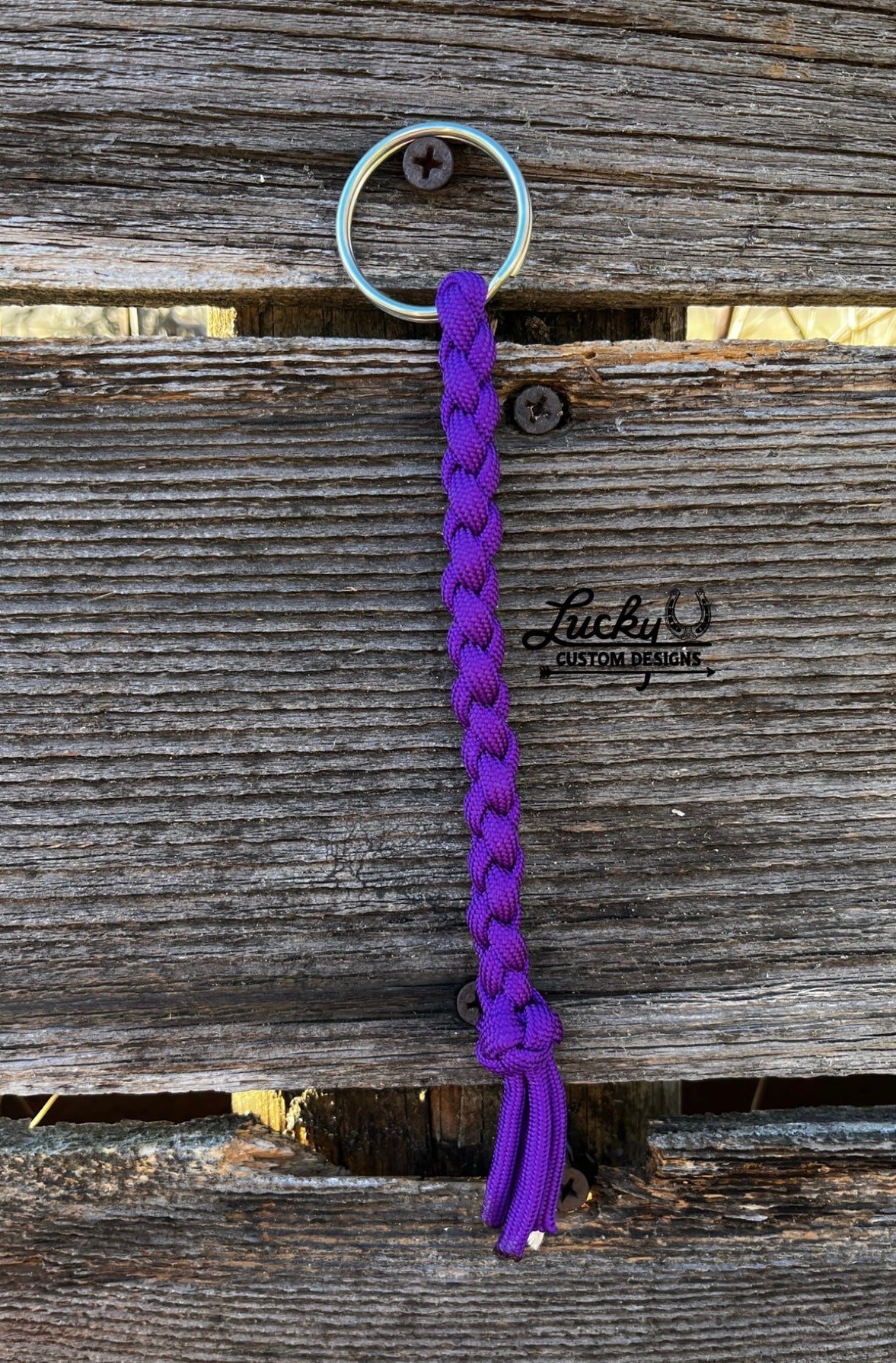 Paracord keychain, simple 4 round braid! 6" long
