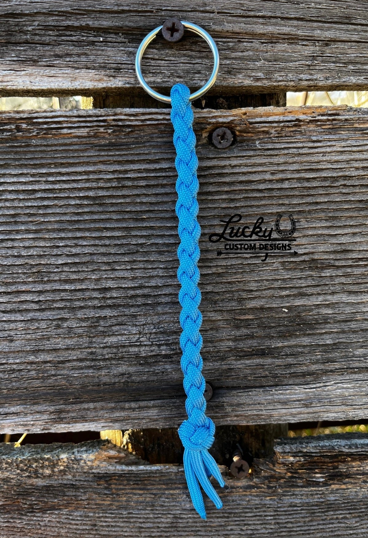 Paracord keychain, simple 4 round braid! 6" long