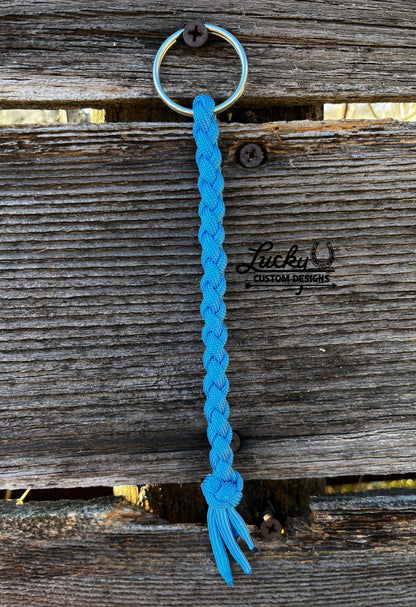 Paracord keychain, simple 4 round braid! 6" long