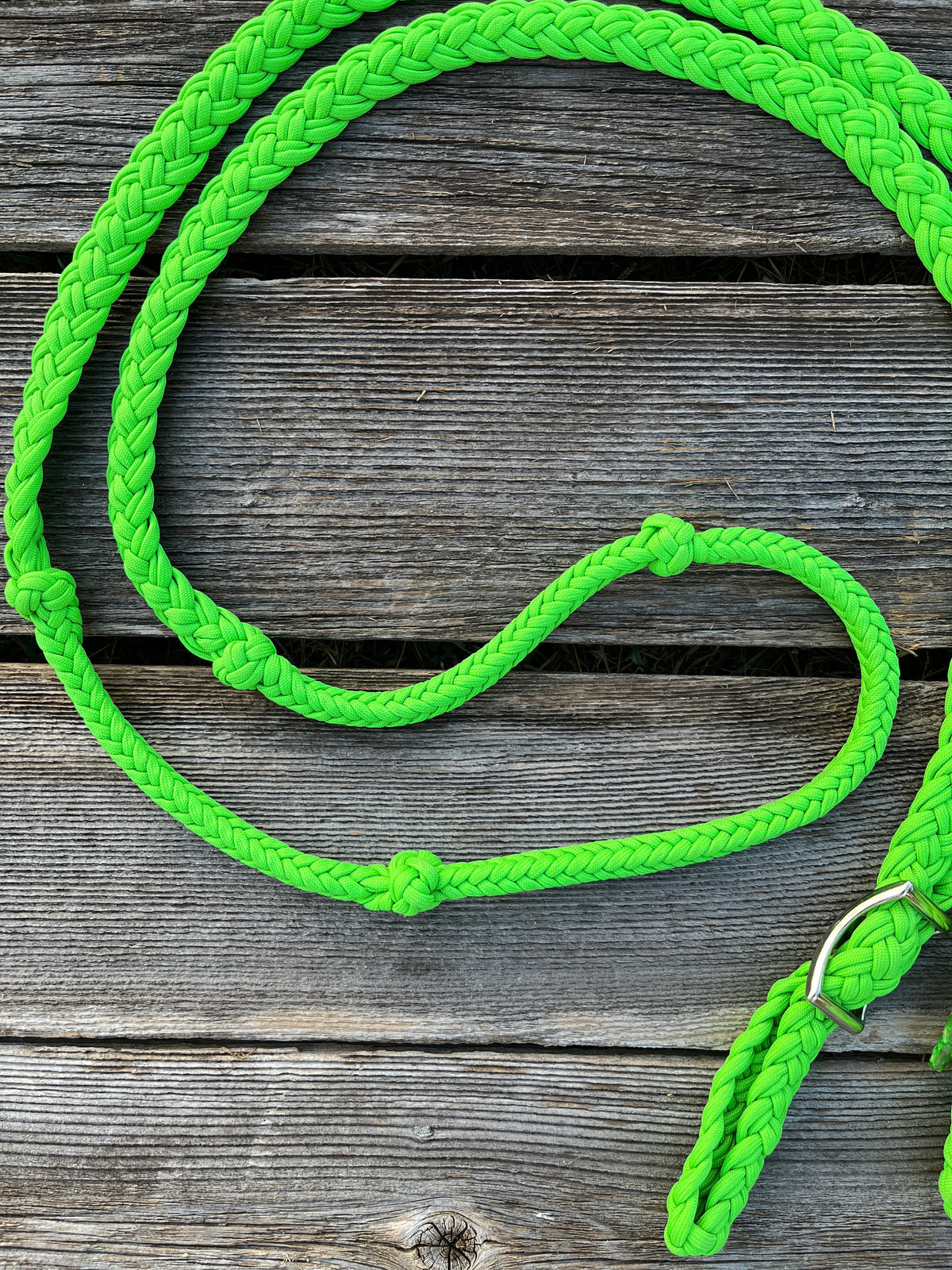 Neon Green Barrel Reins