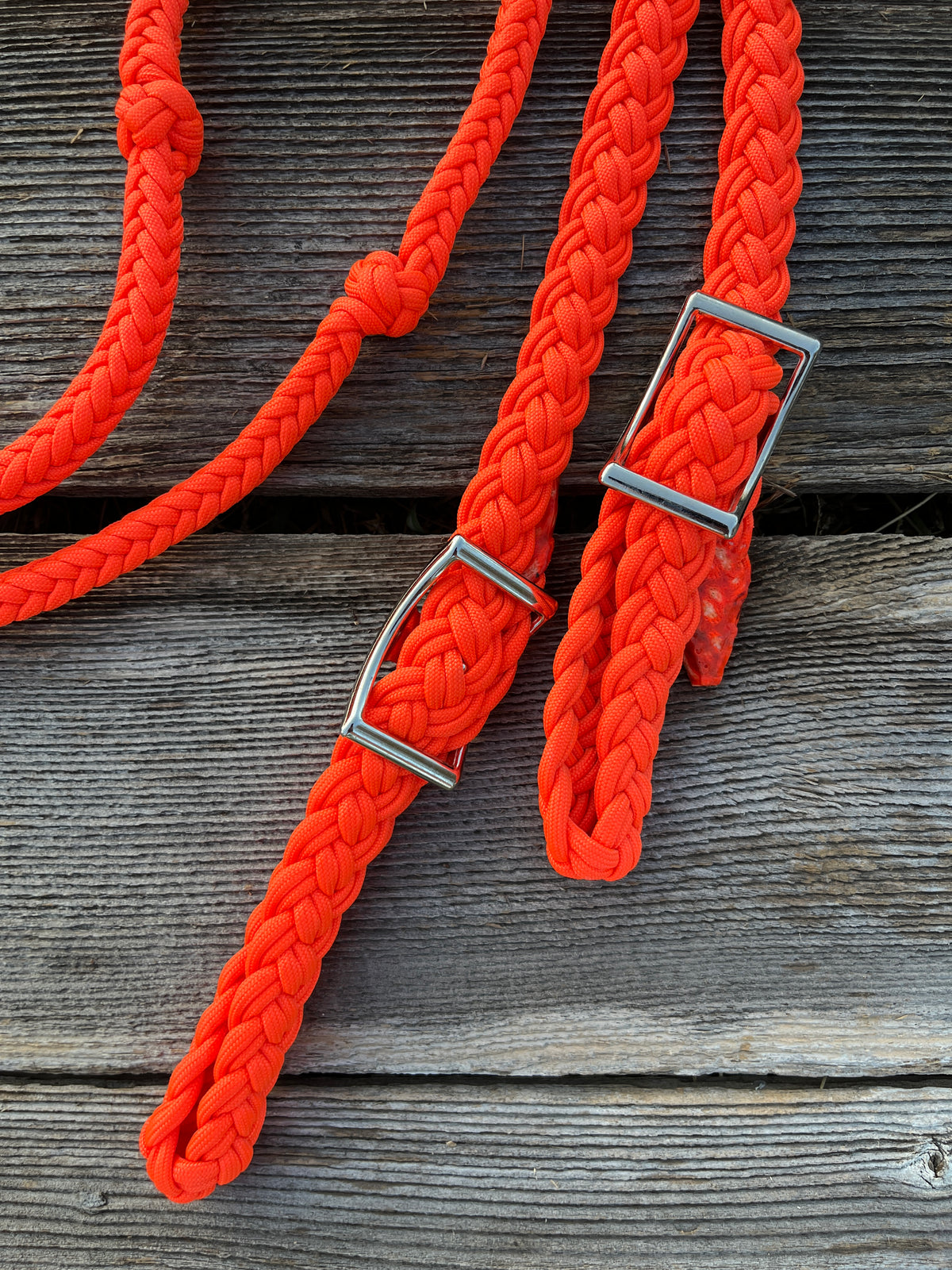 Neon Orange Barrel Reins