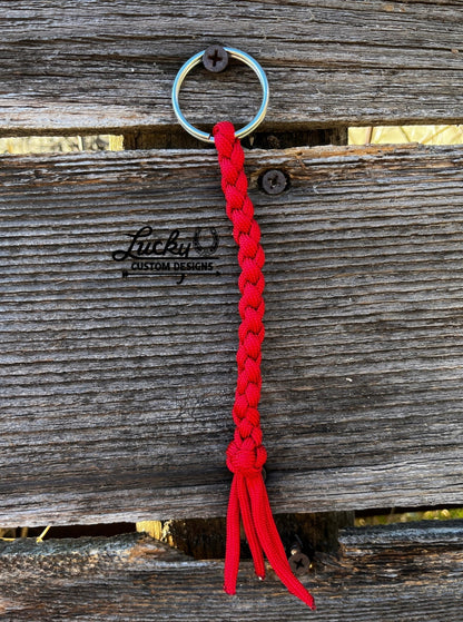 Paracord keychain, simple 4 round braid! 6" long