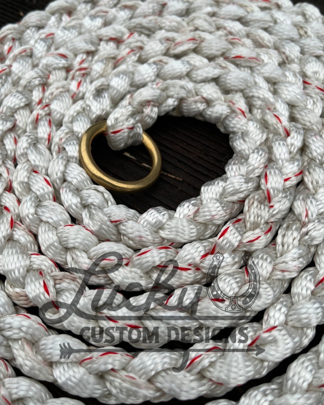 Mule tape tie ropes with 1” ring