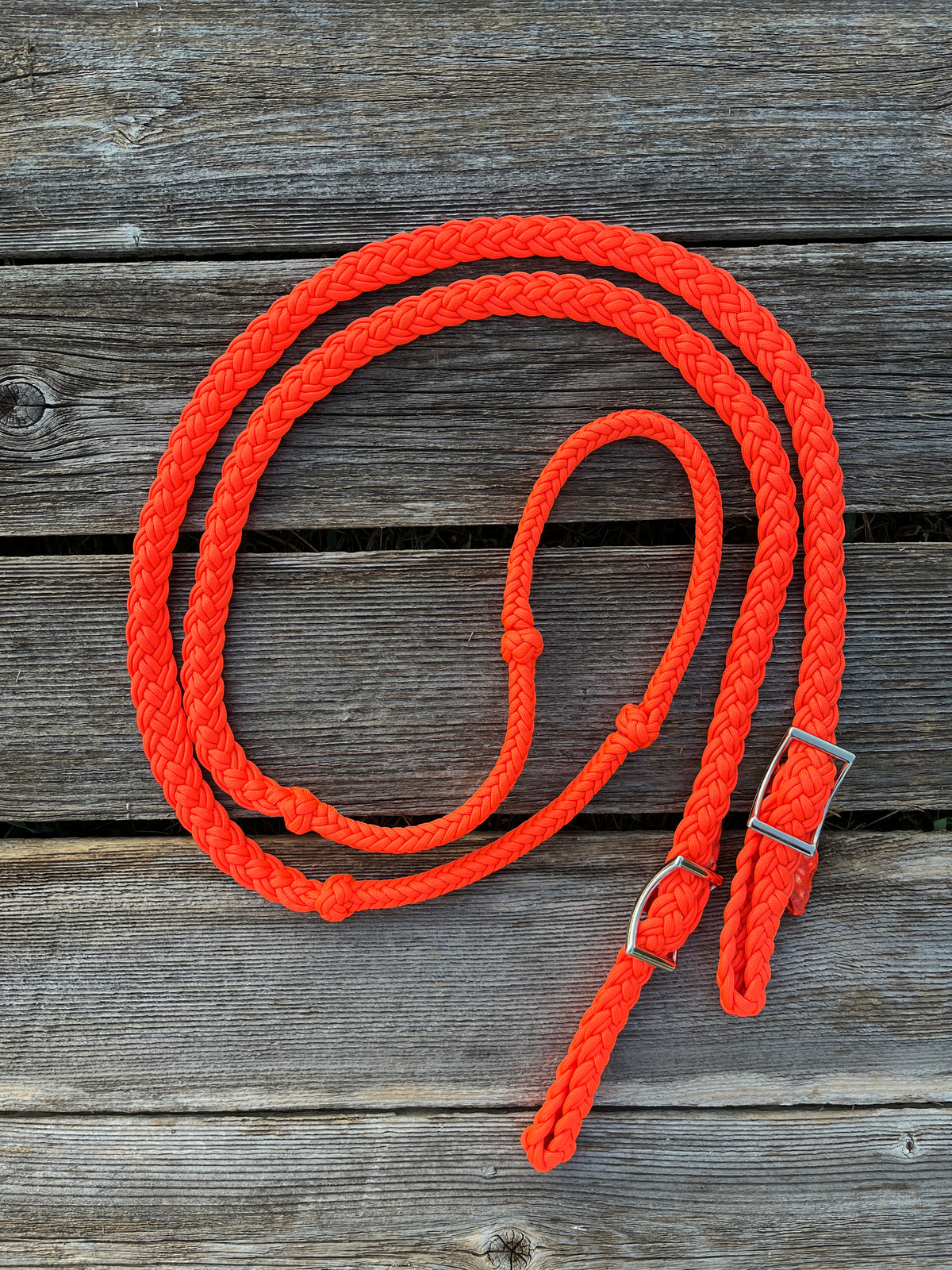 Neon Orange Barrel Reins