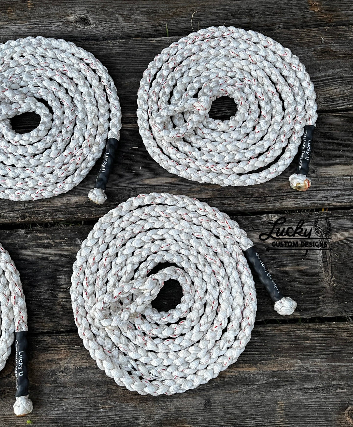 Various lengths of mule tape tie ropes

Built with 5/8" mule tape